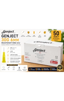 Genject Mezoterapi 30g/6mm İğne Ucu 50'li