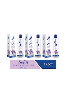 Selin Parfümlü Kolonya Lavanta 400 ML 3'lü Selin Parfümlü Kolonya Lavanta 400 ML 3'lü