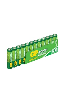 GP Greencell 15G-VS12 R6P AA Kalem Pil 12 x 5'li GP Greencell 15G-VS12 R6P AA Kalem Pil 12 x 5'li