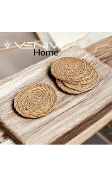 6'lı Bardak Altlığı Naturel Hasır - 10 Cm Sarı 6'lı Bardak Altlığı Naturel Hasır - 10 Cm Sarı