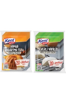 Kent Boringer Şekerli Vanilin 20 x 5 G + Hamur Kabartma Tozu 20 x 10 G