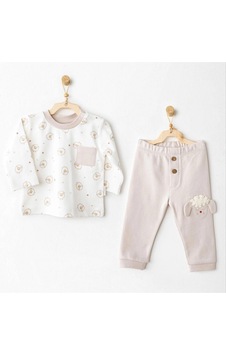 Andywawa Bebek Tinny's Sheeps Alt Üst Takım Ac26155 Beige Andywawa Bebek Tinny's Sheeps Alt Üst Takım Ac26155 Beige