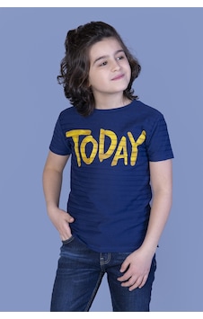 Toontoy Kids Toontoy Erkek Çocuk Örgü Kumaş Detaylı Today Baskılı Tişört Lacivert Toontoy Kids Toontoy Erkek Çocuk Örgü Kumaş Detaylı Today Baskılı Tişört Lacivert