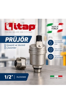 1/2" Otomatik Hava Atma Cihazi Prüjör Pürjör 1 Adet