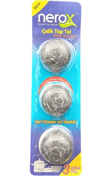 Nerox Çelik Top Tel Ovma Teli 3 Lü Blister Royaleks-nrx-f3003 Nerox Çelik Top Tel Ovma Teli 3 Lü Blister Royaleks-nrx-f3003
