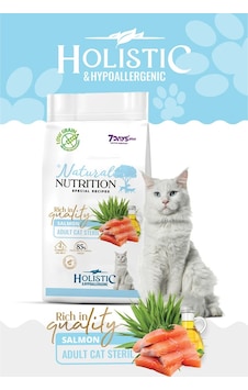 Natural Nutrition Somonlu Kısır Kedi Maması 12 Kg