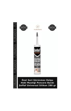 Özel Seri Görünmez Dolgu Hobi Mastiği Pencere Bandı Şeffaf Universal Silikon 280 Gr
