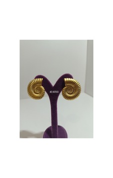 Gold Kaplama Salyangoz Küpe Sarı - 725638222 Sarı