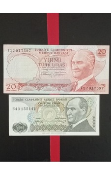6. Emisyon 7. Emisyon 2 Adet Eski Koleksiyon Kağıt Para. 6. Emisyon 7. Emisyon 2 Adet Eski Koleksiyon Kağıt Para.