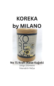 Koreka By - 71 Kraft Kese Kağıdı Tek Yumak 100gr 220metre Yıkanabilir Rafya Koreka By - 71 Kraft Kese Kağıdı Tek Yumak 100gr 220metre Yıkanabilir Rafya