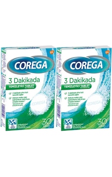 Corega 3 Dakikada Protez Temizleyici Tablet 2 x 30 Tablet Corega 3 Dakikada Protez Temizleyici Tablet 2 x 30 Tablet