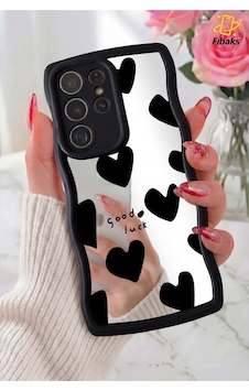 Fibaks Galaxy S26 Ultra Uyumlu Kılıf Aynalı Kalp Desenli Yumuşak Kenarlı Kamera Korumalı Silikon Kapak Fibaks Galaxy S26 Ultra Uyumlu Kılıf Aynalı Kalp Desenli Yumuşak Kenarlı Kamera Korumalı Silikon Kapak