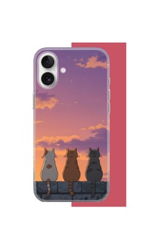 İphone 17 Uyumlu Duvardaki Kediler Uv Baskılı Silikon Kılıf Renkli İphone 17 Uyumlu Duvardaki Kediler Uv Baskılı Silikon Kılıf Renkli