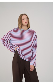 Mai Studios Mist Çizgili Basic Açık Mavi T-shirt Mai Studios Mist Çizgili Basic Açık Mavi T-shirt