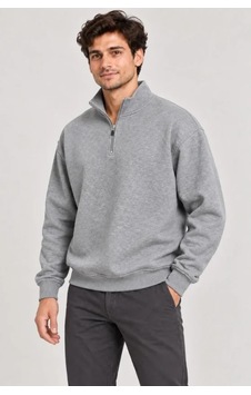 Butik İstanbul Erkek Üç İplik İçi Şardonlu Dik Yaka Yarım Fermuarlı Kışlık Sweatshirt - Gri Butik İstanbul Erkek Üç İplik İçi Şardonlu Dik Yaka Yarım Fermuarlı Kışlık Sweatshirt - Gri