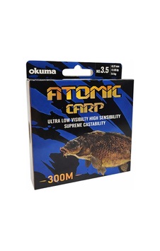 Okuma Atomic Carp Nylon Clear Color 300m Misina 0.31mm 69783141 Okuma Atomic Carp Nylon Clear Color 300m Misina 0.31mm 69783141