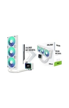 Asrock Challenger White 360mm Aıo Liquid Cooler 3" Lcd Pump 90-acla36-waaga6