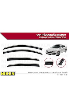 Honda Civic 2016 2017 2018 2019 2020 Kromlu Cam Rüzgarlığı Niken Honda Civic 2016 2017 2018 2019 2020 Kromlu Cam Rüzgarlığı Niken