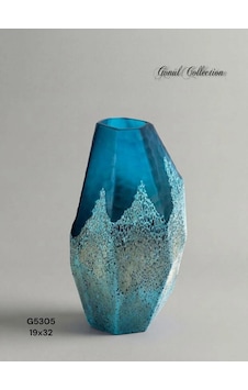 Gönül Mutfak Dekoratif Cam Vazo 19x32 Cm Turkuaz Gönül Mutfak Dekoratif Cam Vazo 19x32 Cm Turkuaz