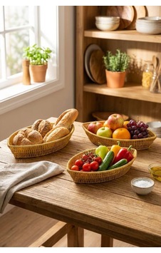 Buffer Kayık Formlu Plastik Rattan Sepet Seti, Hasır Görünümlü, Ekmek Meyve Sunum Sepetleri, 3 Parça, Çok Amaçlı Organizer, 27x15x5 Cm, 30x18x5 Cm, 33x20x5 Cm Sku: Zeusstkd27d9dd224 380588 Buffer Kayık Formlu Plastik Rattan Sepet Seti, Hasır Görünümlü, Ekmek Meyve Sunum Sepetleri, 3 Parça, Çok Amaçlı Organizer, 27x15x5 Cm, 30x18x5 Cm, 33x20x5 Cm Sku: Zeusstkd27d9dd224 380588