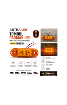 Tombul Parmak Led Sarı 12v-24v Yan İşaret Pozisyon Lambası