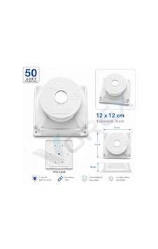 Vorex 50 Adet 12x12 Cm Kare Kamera Buatı Beyaz Sert Plastik Uv Dayanıklı Arka Kapaklı Vorex 50 Adet 12x12 Cm Kare Kamera Buatı Beyaz Sert Plastik Uv Dayanıklı Arka Kapaklı