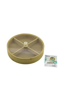 İbico İ22-262 Yuvarlak Ahşap Bambu Servis Sunumluk 4 Bölmeli Mika Plastik Kapaklı İbico İ22-262 Yuvarlak Ahşap Bambu Servis Sunumluk 4 Bölmeli Mika Plastik Kapaklı