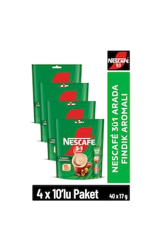 Nescafe 3ü1 Arada Fındık Aromalı Çözünebilir Kahve 17g 10'lu Paket 10x4 Diğer Nescafe 3ü1 Arada Fındık Aromalı Çözünebilir Kahve 17g 10'lu Paket 10x4 Diğer