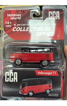 Cca Collectibles Series Volksvagen T1 Kırmızı-siyah 1/64 Model Araba Cca Collectibles Series Volksvagen T1 Kırmızı-siyah 1/64 Model Araba