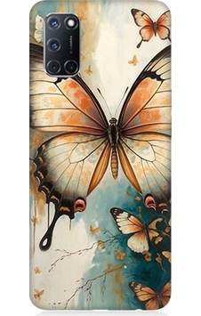 Oppo A72 Uyumlu Zarif Kanatlı Beyaz Kelebek Desenli Silikon Kılıf Çok Renkli Oppo A72 Uyumlu Zarif Kanatlı Beyaz Kelebek Desenli Silikon Kılıf Çok Renkli