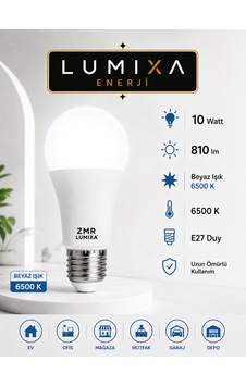 10 Watt 810 Lm Beyaz Renk Ampul
