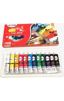 Fatih Tüplü Guaj Boya 12Ml X 12 Renk Çok Renkli Fatih Tüplü Guaj Boya 12Ml X 12 Renk Çok Renkli