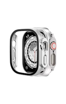 Binano Apple Uyumlu  Watch Ultra 49mm Sense Kasa Ve Ekran Koruyucu Gümüş