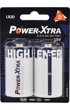 Power-Xtra Lr20/D Alkalin Blister Büyük Boy D Pil 2'li
