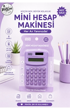 Lila Mini Hesap Makinesi