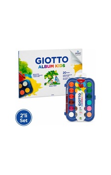 Giotto Çocuk Resim Seti Album Kids A4 20 Yaprak 200 Gr Resim Defteri + Acquerelli Mini 24 Renk Sulu Boya Seti Giotto Çocuk Resim Seti Album Kids A4 20 Yaprak 200 Gr Resim Defteri + Acquerelli Mini 24 Renk Sulu Boya Seti
