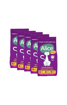 Alice Smart Balıklı Tavuklu ve Sebzeli Yetişkin Kedi Maması 5 x 1 KG Alice Smart Balıklı Tavuklu ve Sebzeli Yetişkin Kedi Maması 5 x 1 KG