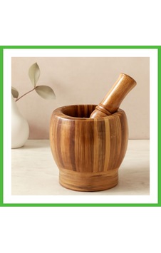 Vaveni Ahşap Bambu Havan Sarımsak Dövecek 8 Cm Arz Vaveni Ahşap Bambu Havan Sarımsak Dövecek 8 Cm Arz