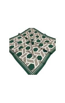 L'awilia Yeşil Gri Geometrik Desen Tivil İpek Eşarp 29027-38 L'awilia Yeşil Gri Geometrik Desen Tivil İpek Eşarp 29027-38