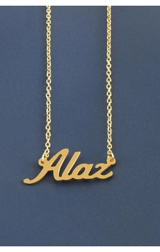 Alaz İsimli Kolye Sarı Alaz İsimli Kolye Sarı