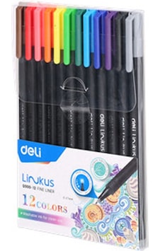 Deli 12'li Fine Liner Keçeli Kalem Q900-12 Deli 12'li Fine Liner Keçeli Kalem Q900-12