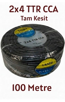 Yeşim Kablo 2x4 Ttr Cca Siyah Renk Kablo 100 Metre Alüminyum