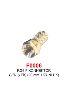 Swat Rg6 F Konnektör Geniş Fiş 20 Mm UzunlukF0006 100 Adet