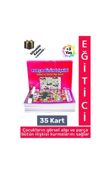 Eğitici Çocuk Görsel Algı Beceri Geliştirici Silinebilir Kalemli 35 Kart Parça Bütün İlişkisi +7 Yaş Eğitici Çocuk Görsel Algı Beceri Geliştirici Silinebilir Kalemli 35 Kart Parça Bütün İlişkisi +7 Yaş