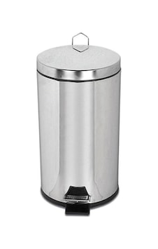 Omnisoft Plx3700-316 Krom Pedallı Paslanmaz Çöp Kovası 16 Lt