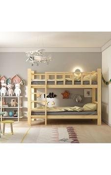 Woody Montessori Yatak Ranza Doğal Ahşap Woody Montessori Yatak Ranza Doğal Ahşap