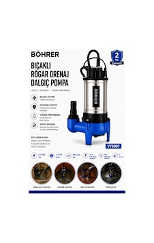 V750df Bıçaklı Rögar Drenaj Dalgıç Pompa 1.10 Hp 300 L/dak Kirli Su Foseptik Ve Atık Su Tahli V750df Bıçaklı Rögar Drenaj Dalgıç Pompa 1.10 Hp 300 L/dak Kirli Su Foseptik Ve Atık Su Tahli