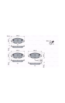 Seat Ateca 1.4 Tsi 2016-2020 Bosch Ön Fren Balatası Seat Ateca 1.4 Tsi 2016-2020 Bosch Ön Fren Balatası