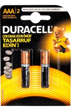 Duracell LR03/MN2400 AAA İnce Kalem Pil 2'li Duracell LR03/MN2400 AAA İnce Kalem Pil 2'li