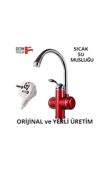 Sıcak Musluk Elektrikli Sıcak Musluk Ani Su Isıtıcı Termal Şofben Musluk Kırmızı Sıcak Musluk Elektrikli Sıcak Musluk Ani Su Isıtıcı Termal Şofben Musluk Kırmızı